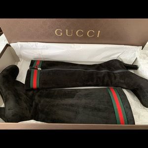 Gucci black suede boots